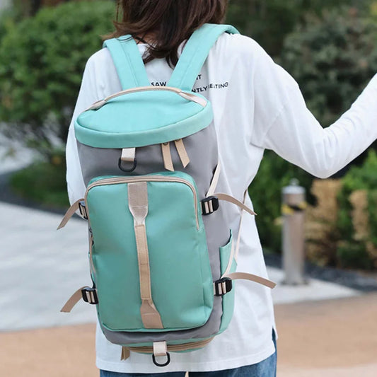 Waterproof nylon gym backpack with shoe pocket and multiple compartments - product image