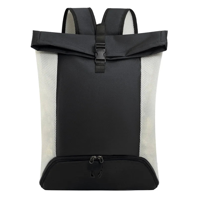 Waterproof nylon lightweight gym fitness backpack with shoes pocket and mesh straps - product image