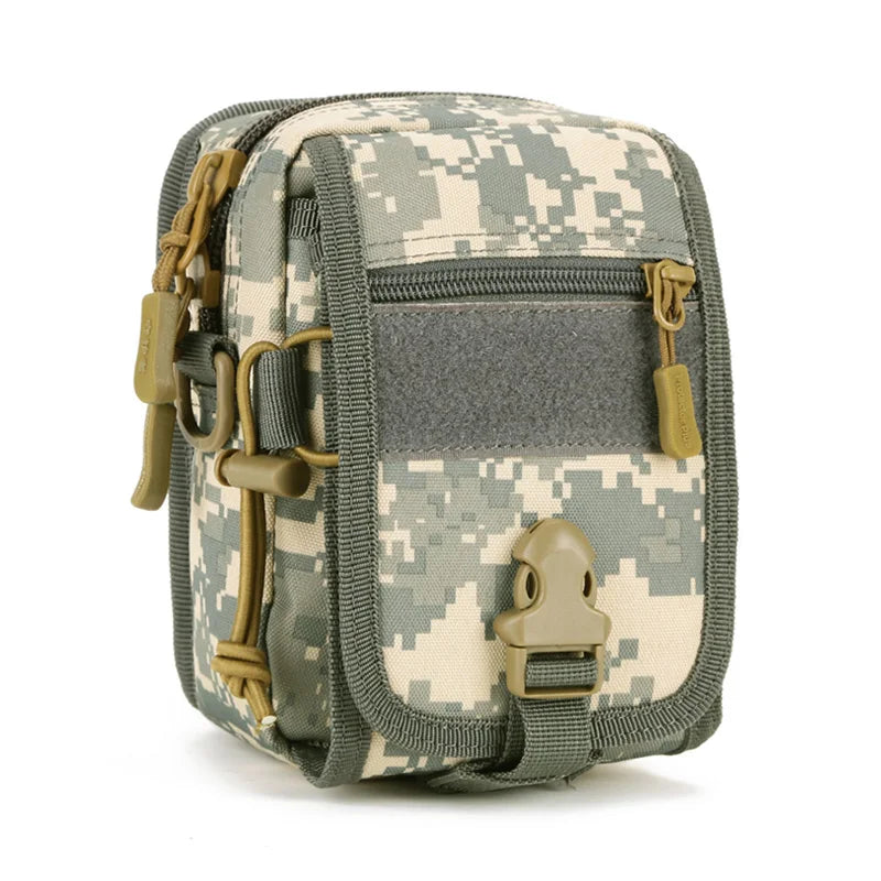 Waterproof nylon molle tactical waist pouch with shoulder strap - product image