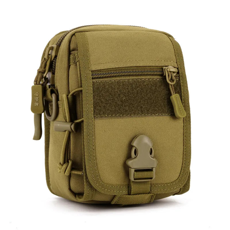 Waterproof nylon molle tactical waist pouch with shoulder strap - product image