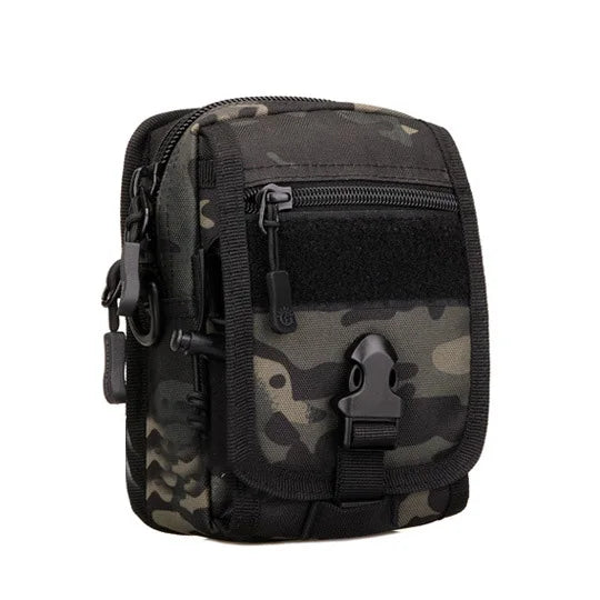 Waterproof nylon molle tactical waist pouch with shoulder strap - product image