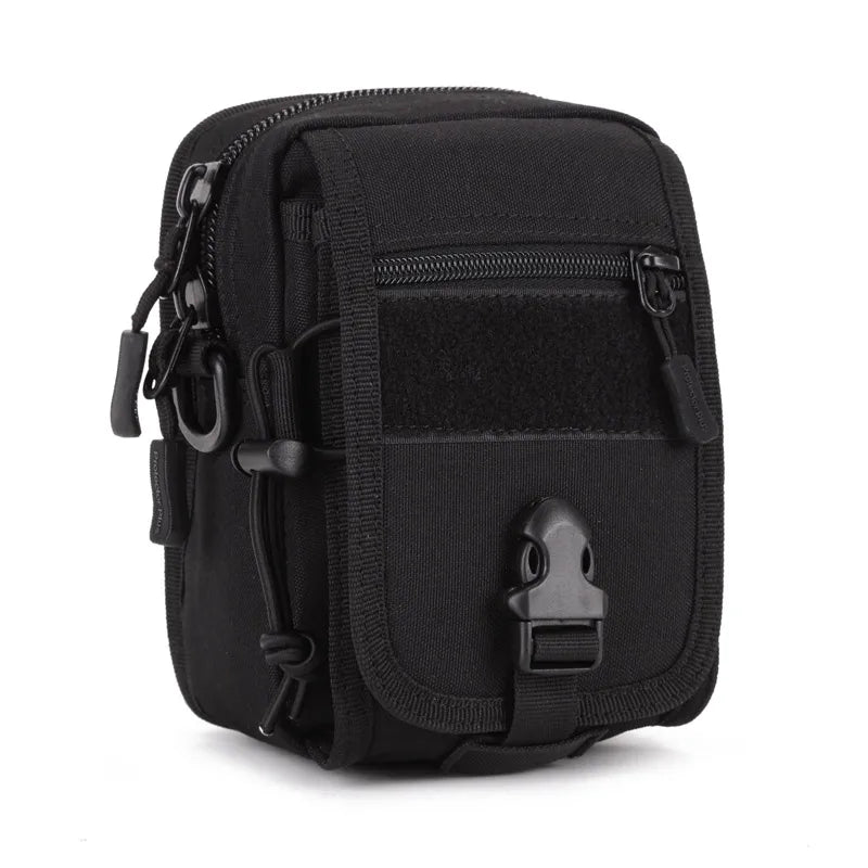 Waterproof nylon molle tactical waist pouch with shoulder strap - product image