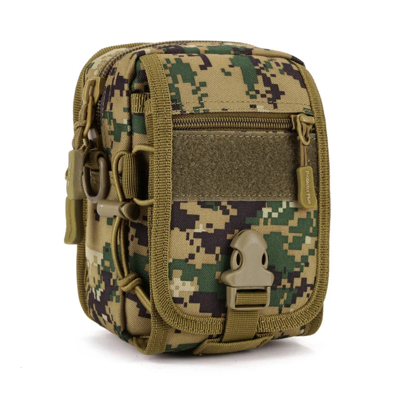 Waterproof nylon molle tactical waist pouch with shoulder strap - product image