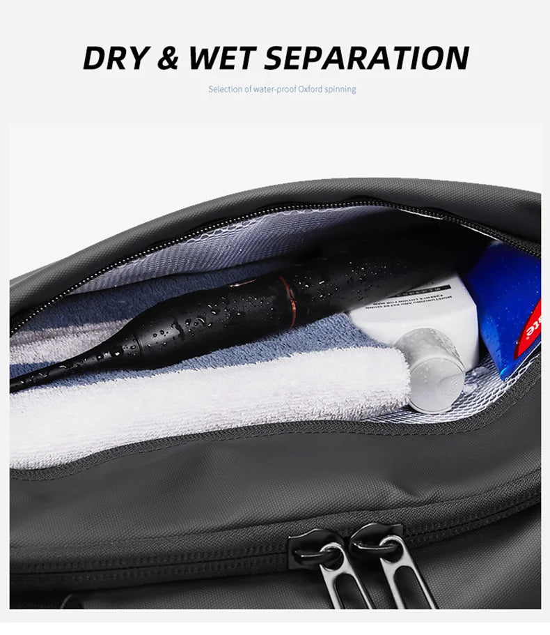 Waterproof nylon oxford multifunctional gym fitness backpack with shoes compartment - product image