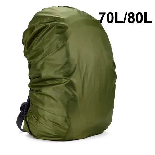 Waterproof nylon rain cover for backpacks adjustable elastic 30l-120l - product image