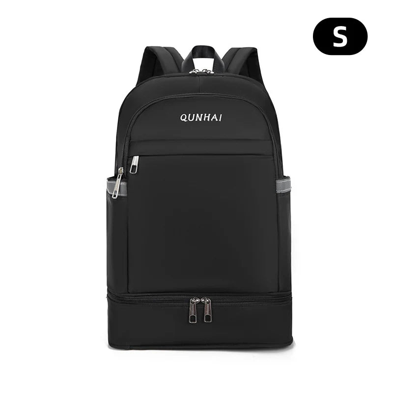 Waterproof oxford nylon gym backpack with shoes pocket and dry wet separation - product image