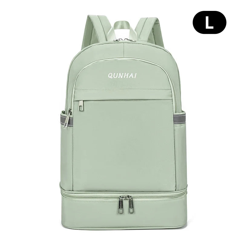 Waterproof oxford nylon gym backpack with shoes pocket and dry wet separation - product image