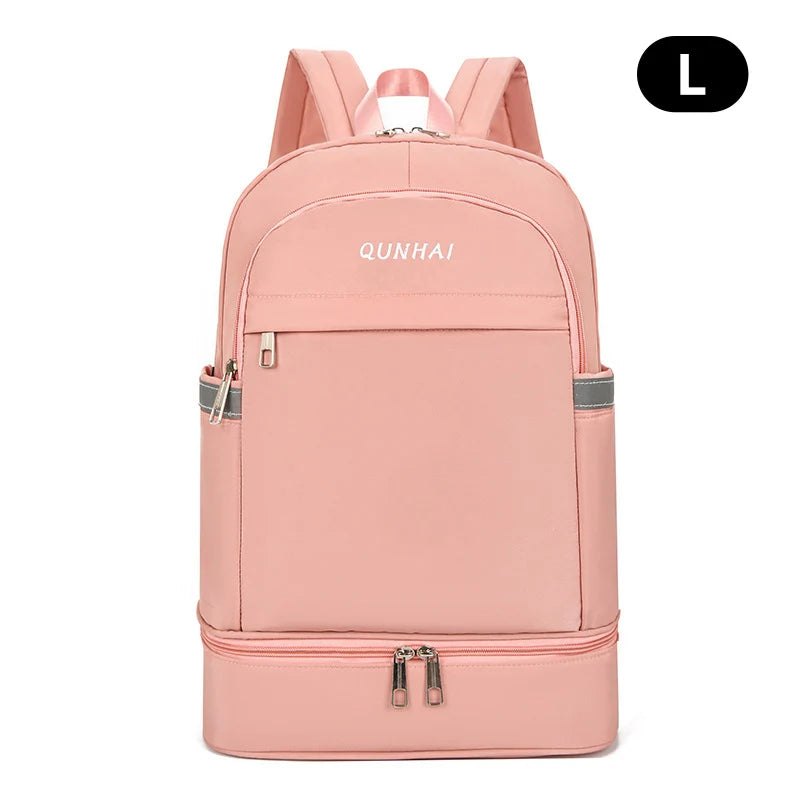 Waterproof oxford nylon gym backpack with shoes pocket and dry wet separation - product image