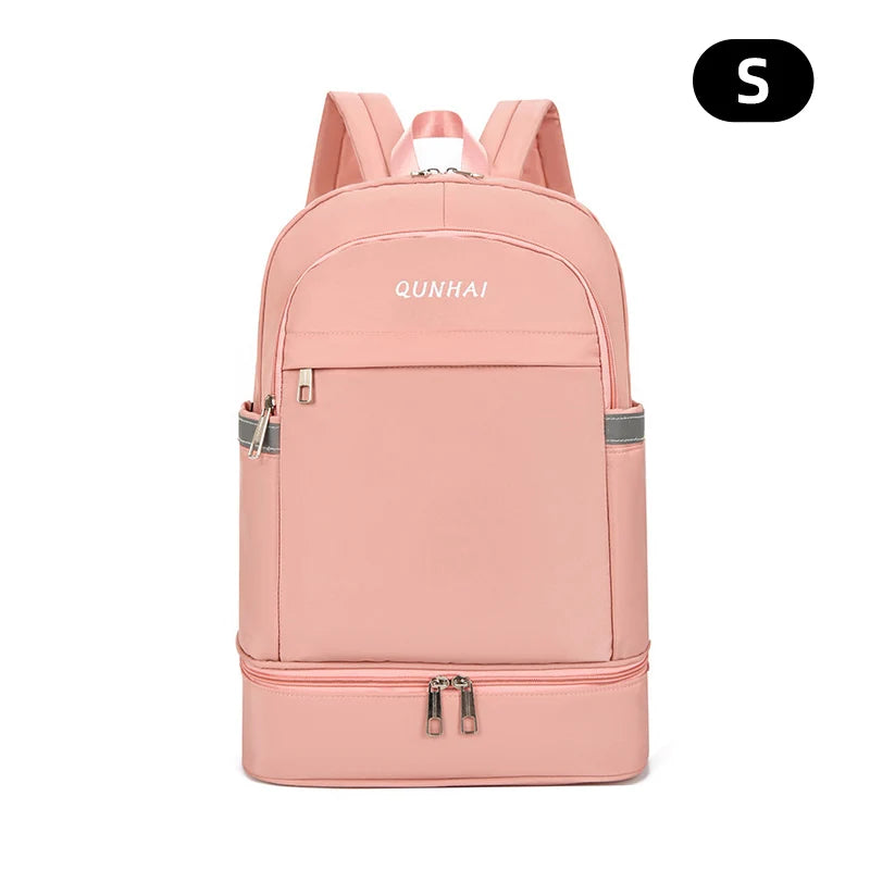 Waterproof oxford nylon gym backpack with shoes pocket and dry wet separation - product image
