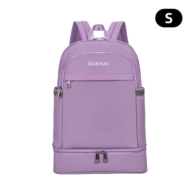 Waterproof oxford nylon gym backpack with shoes pocket and dry wet separation - product image