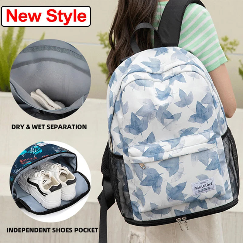 Waterproof oxford women fitness training bag wet dry separation multi-pocket large capacity - product image