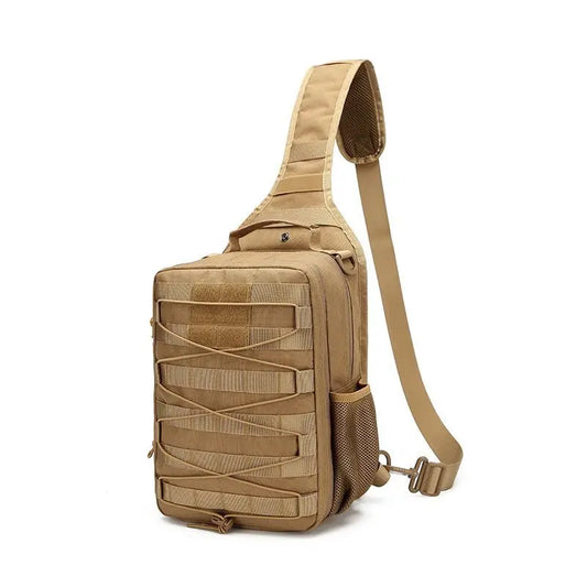 Waterproof tactical sling shoulder bag with molle system for camping hiking - product image