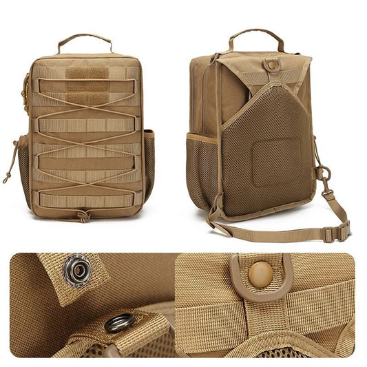 Waterproof tactical sling shoulder bag with molle system for camping hiking - product image
