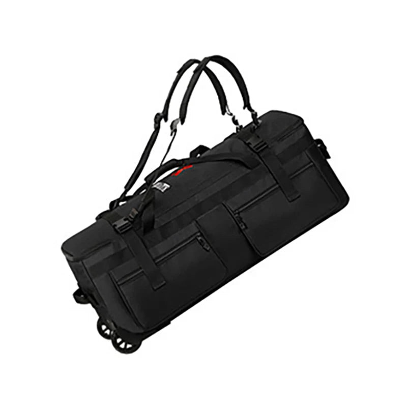 Wheeled nylon duffel bag large capacity rolling multipurpose travel backpack - product image
