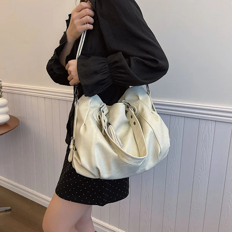 Women tote bag large capacity pu shoulder crossbody handbag outdoor travel gym - product image